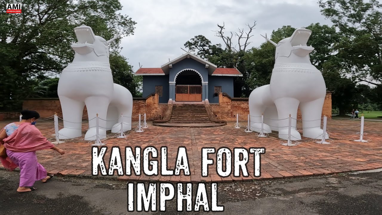 Kangla fort Imphal Manipur museum interior detail history with bicycle ride