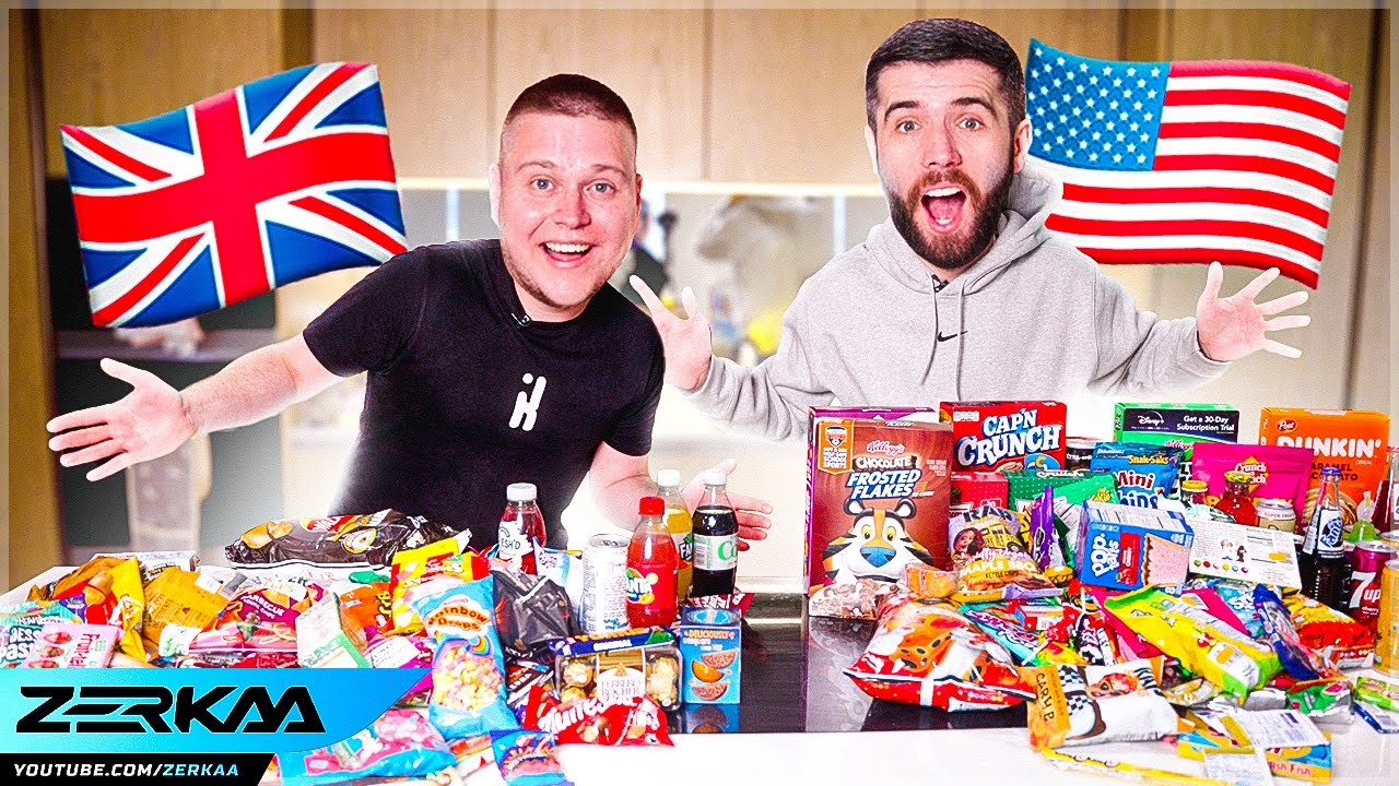UK vs USA SNACKS FOOD CHALLENGE!