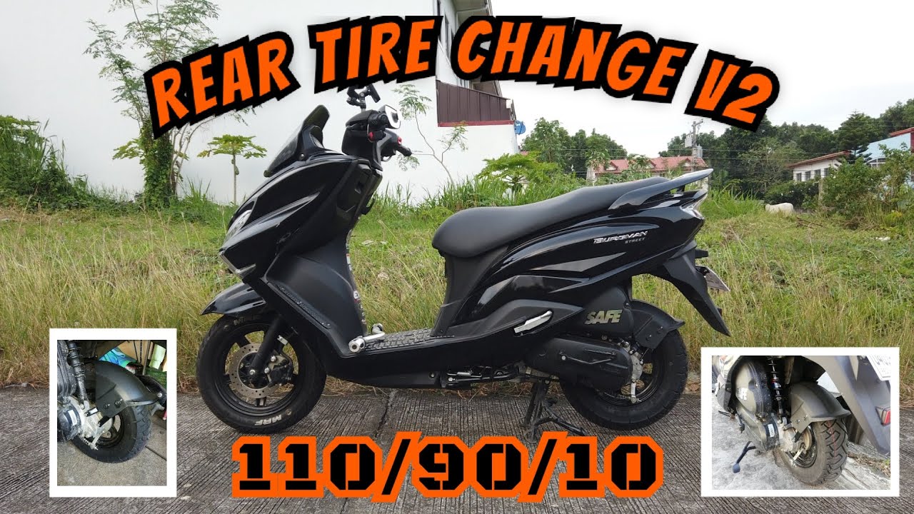 Suzuki Burgman Street 125 Rear Tire Upgrade V2 | Duro 110/90/10