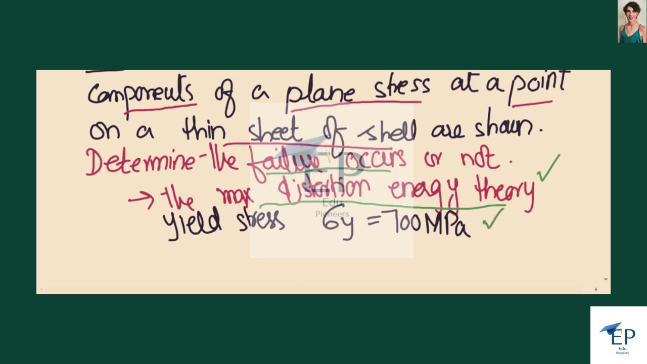 An AISI 1018 steel has a yield strength, . Using the distortion-energy theory for the given state of