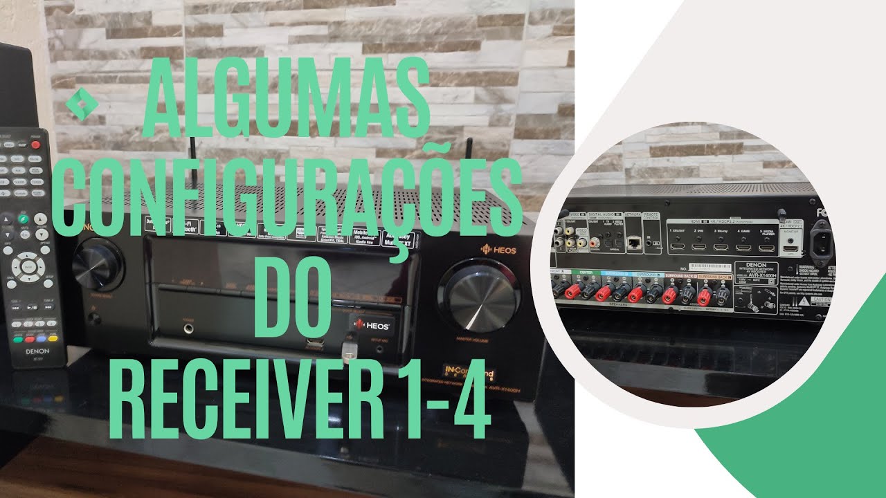 Configurações do Receiver Denon - 01/04