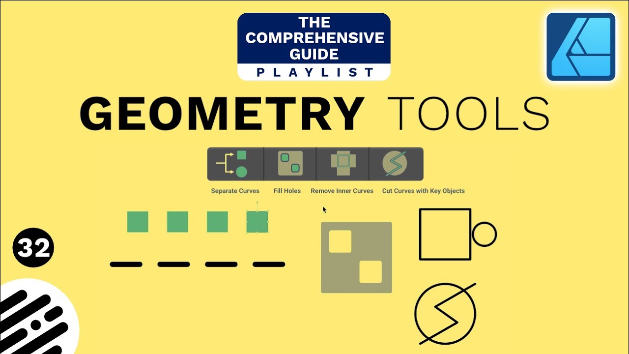 Affinity Designer Tutorial: Geometry Tools (Separate curves & more)