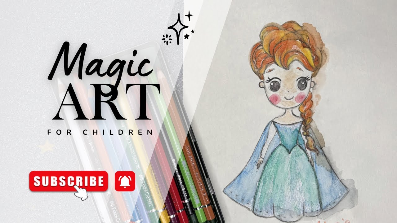 Drawing princess 👑 with children 