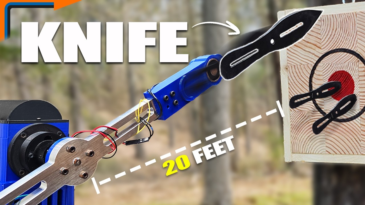My robot is better than you at knife throwing