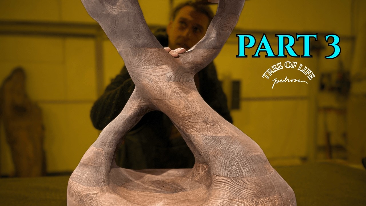 Carving a Tree Out of Walnut - TREEofLIFE /part3 - the tree trunk/