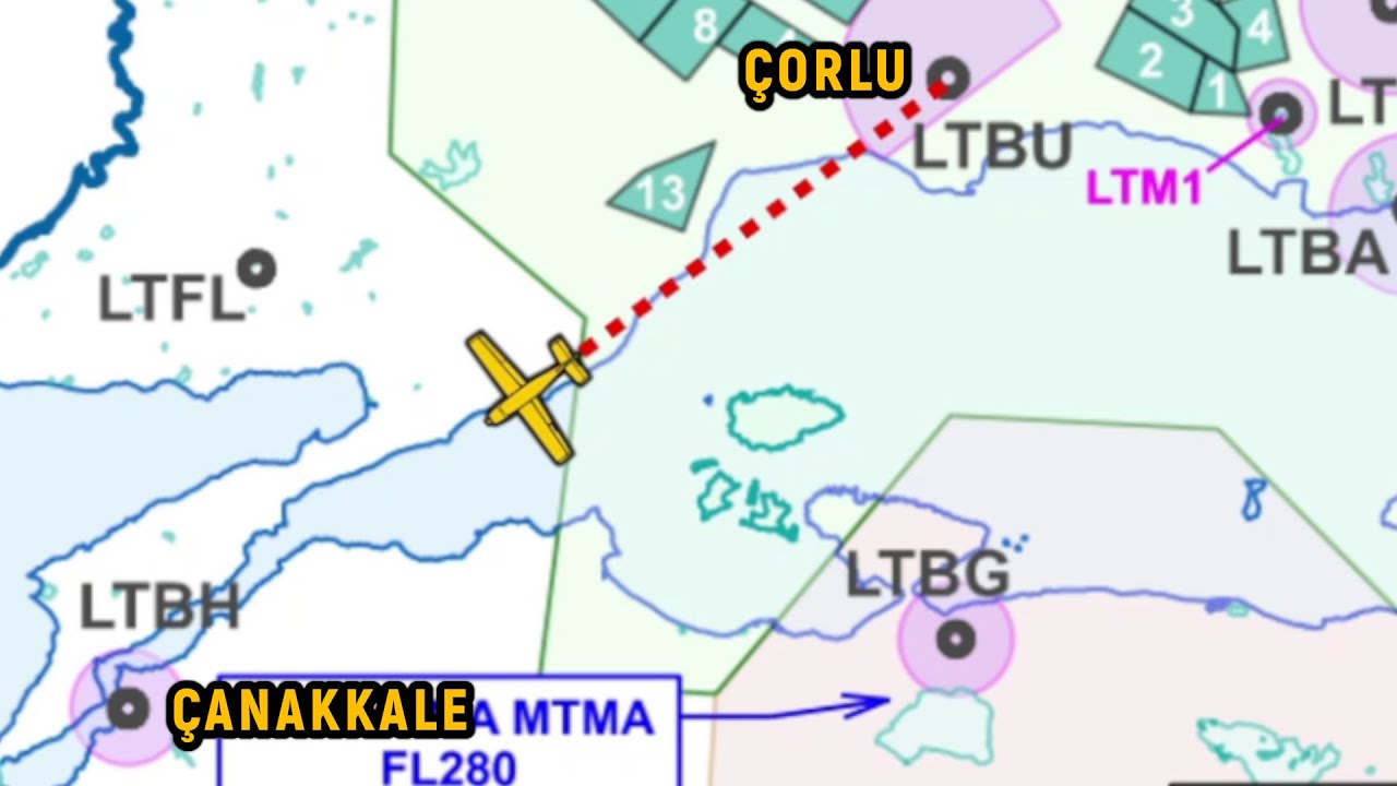 ÇORLU - ÇANAKKALE VFR UÇUŞU | SOLO FLIGHT