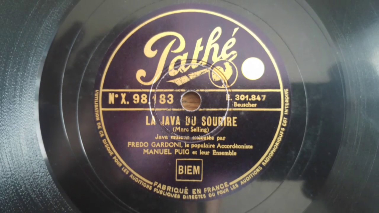 La java du sourire - Fredo Gardoni et son orch. dir. Michel Puig - Java - Pathé - 1937
