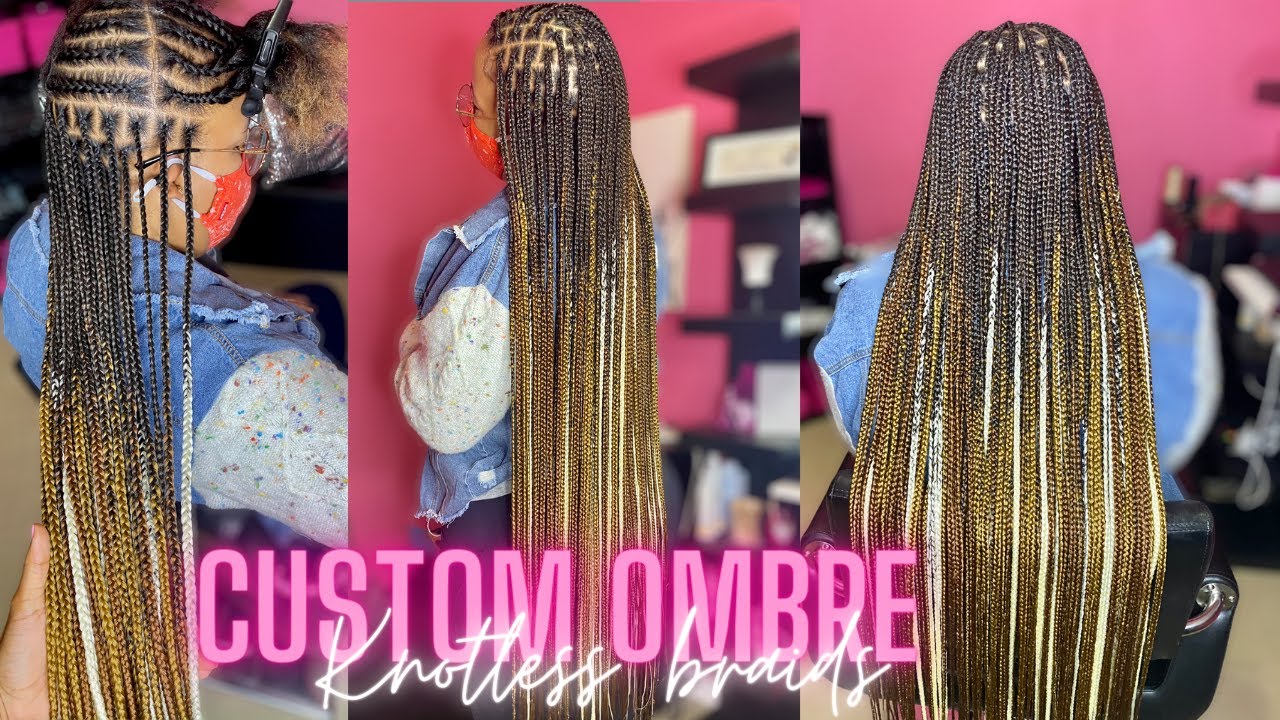 Custom Ombre Knotless Braids l Blonde Ombre Braids l PolishedbyTesia