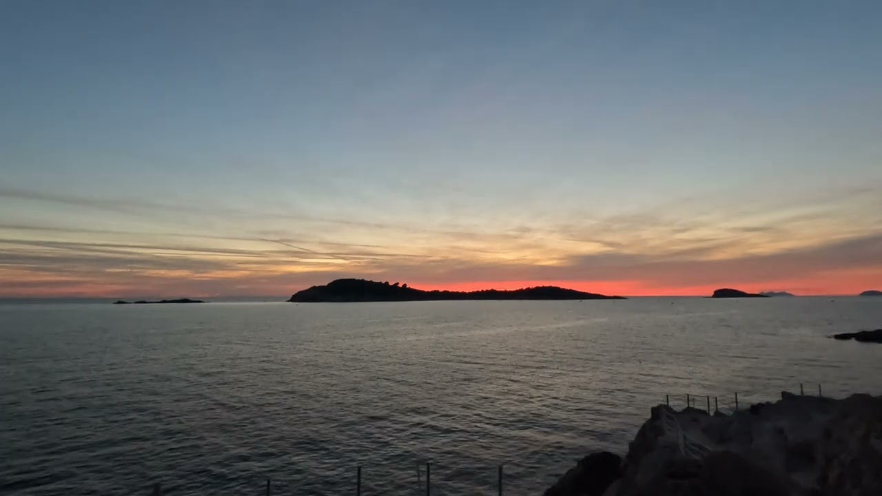 Magical sunset in Hotel Croatia Cavtat