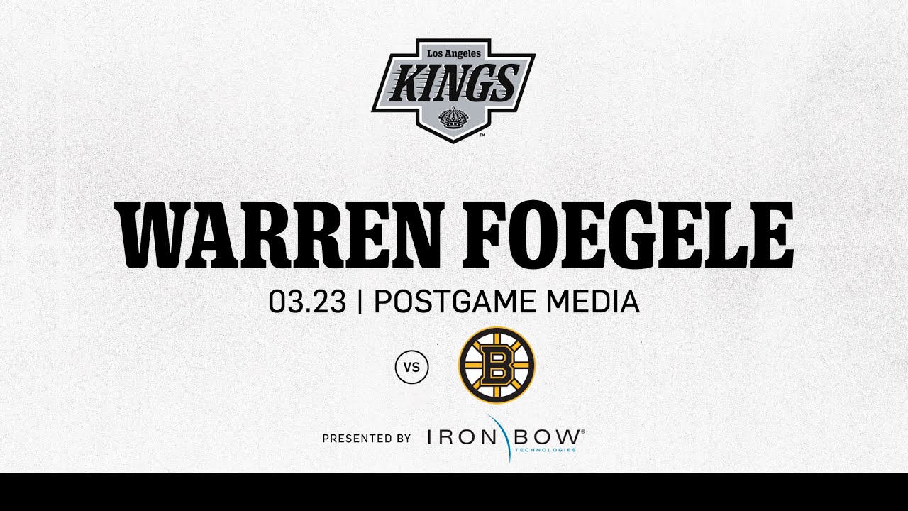 Forward Warren Foegele | 03.23.25 LA Kings Beat the Boston Bruins | Postgame Media