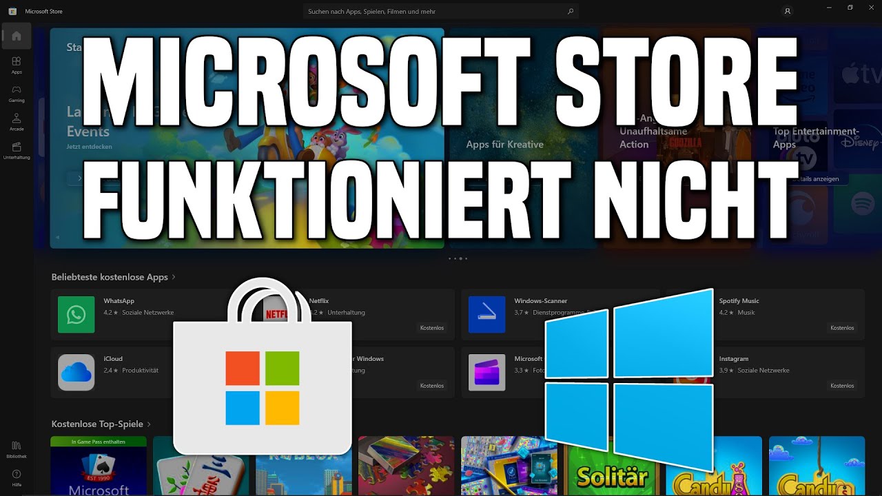Microsoft STORE funktioniert NICHT? Microsoft Store FEHLER BEHBEN Tutorial