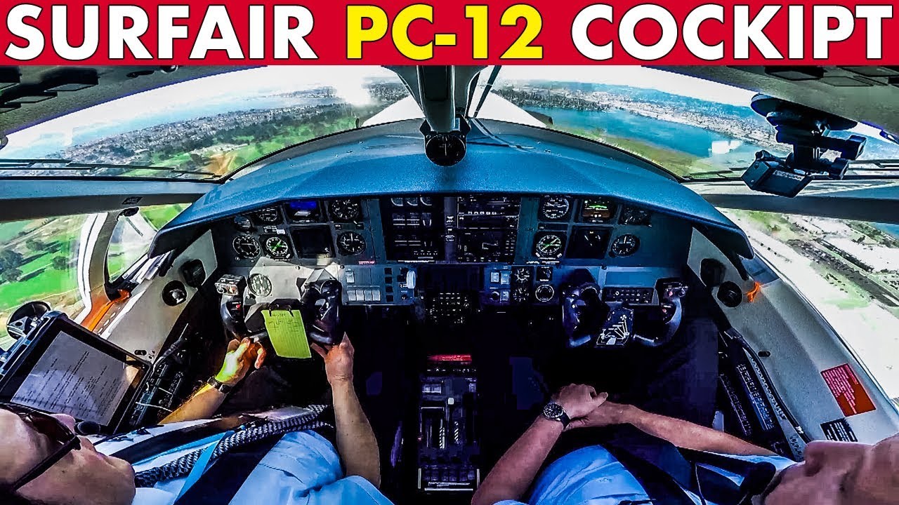 COCKPIT SURFAIR PC-12 Oakland to Tahoe