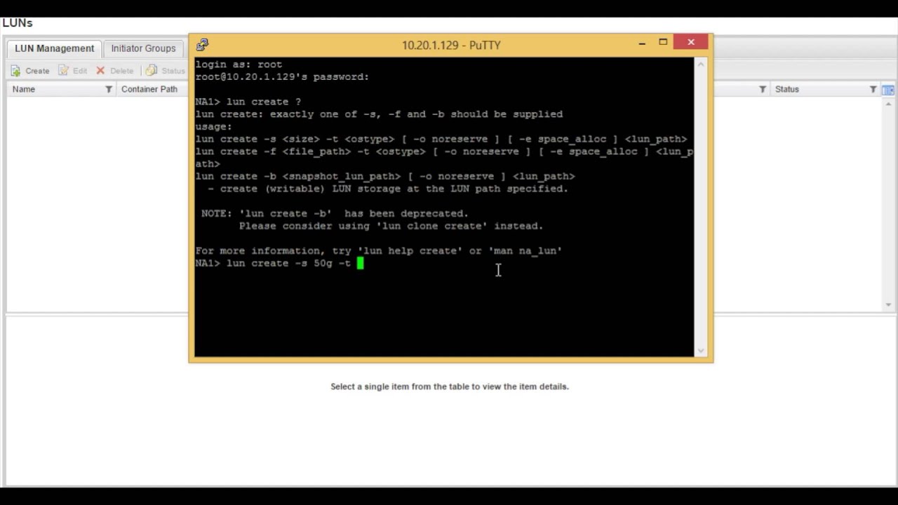 How to Create a LUN on Your NetApp Filer Using the CLI