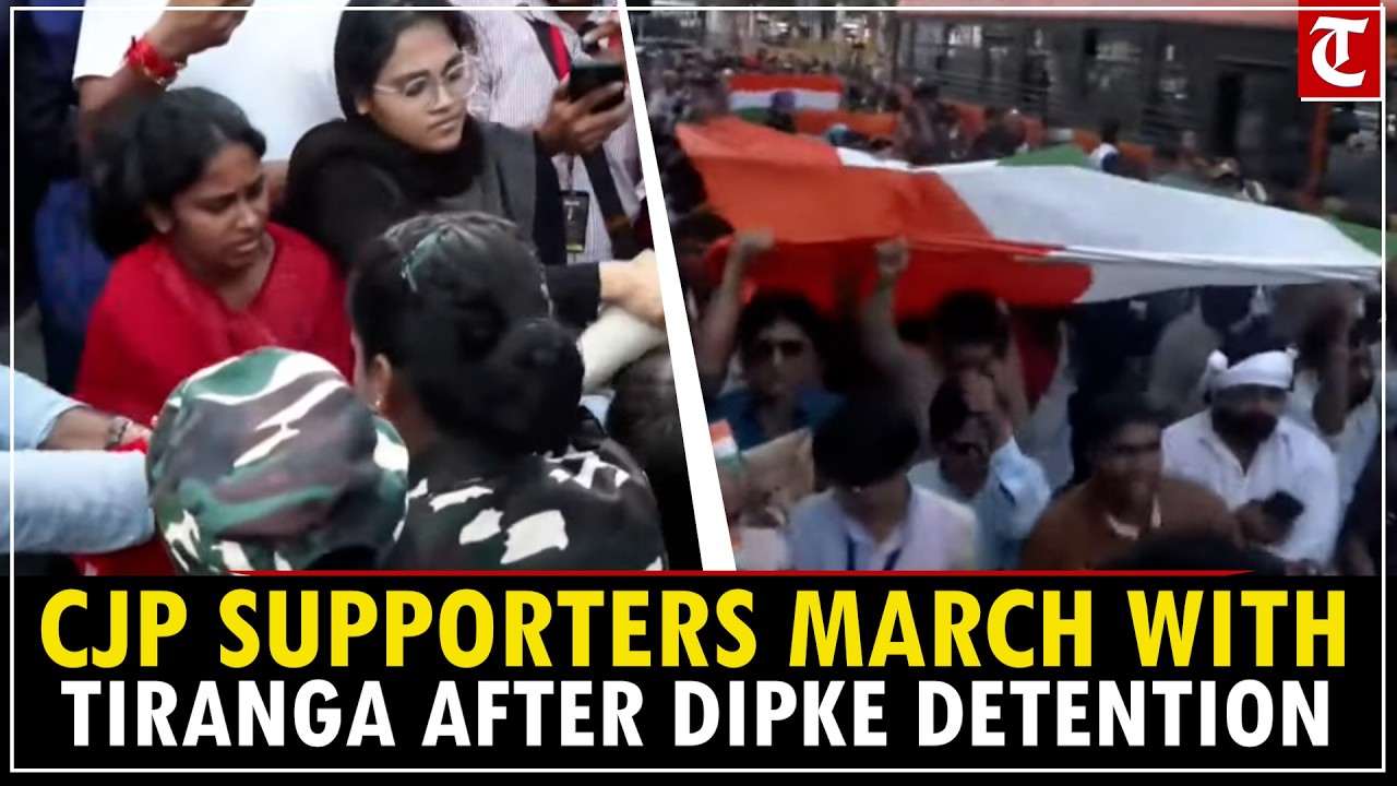 CJP Supporters Hold &lsquo;Lehra Do Tiranga&rsquo; March in Delhi After Founder Abhijeet Dipke&rsquo;s Detention