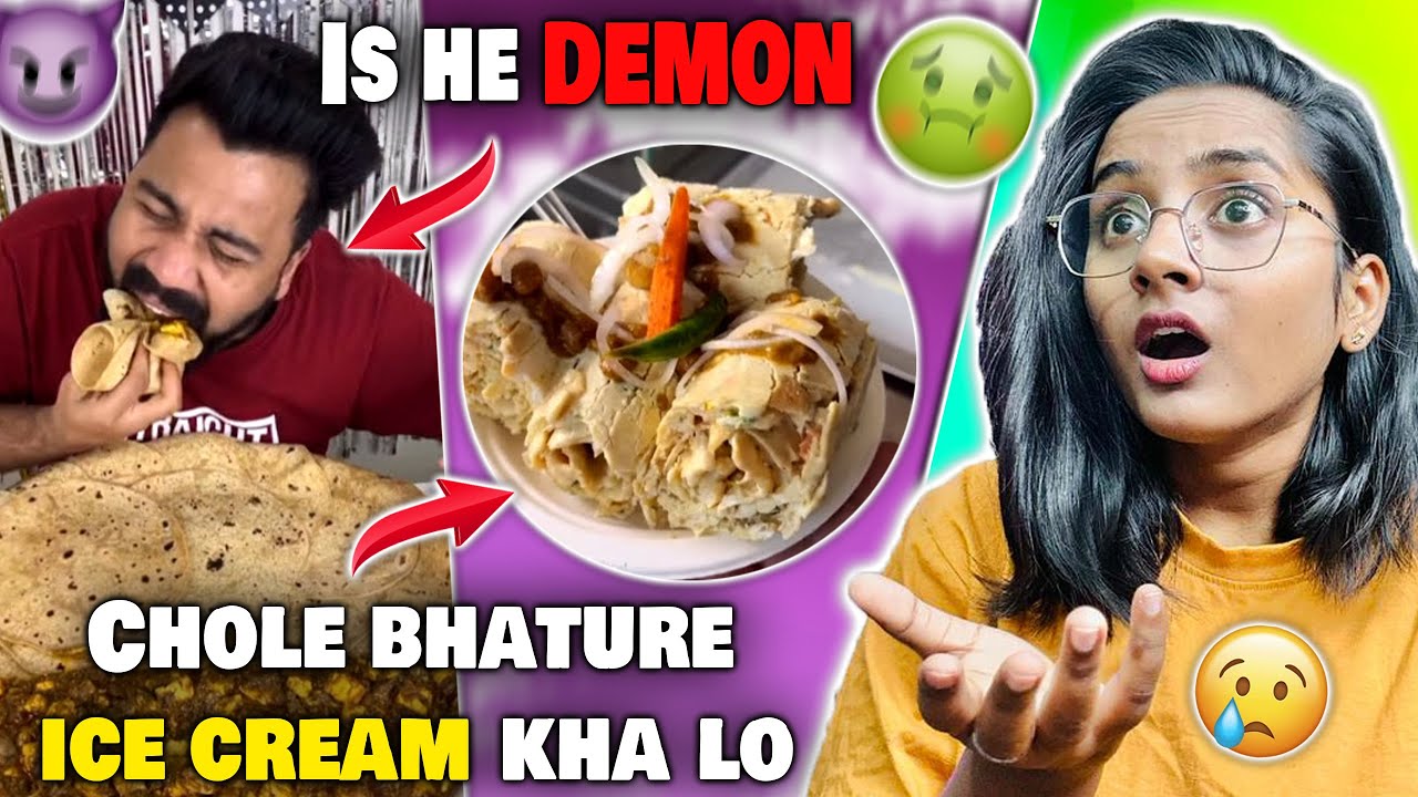 CHOLE BHATURE ICE CREAM🤮 | Ye khane se acha GOBAR kha lo |