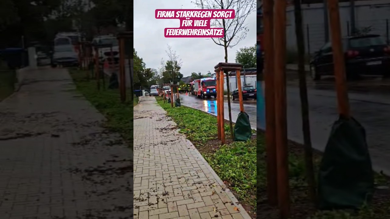 Extremer Starkregen sorgte f&uuml;r viele Feuerwehreins&auml;tze! #viral #foryou #heavyrain #flood #rain
