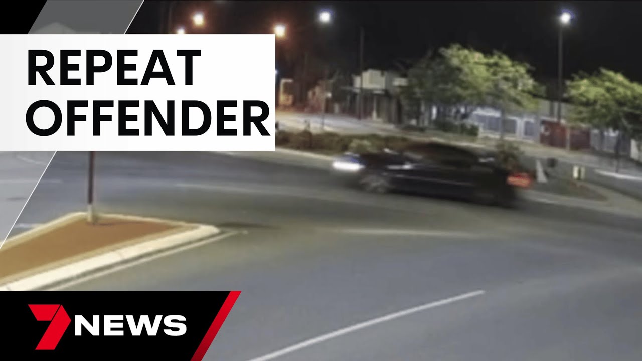 Repeat hoons caught on camera targeting Blackwood roundabout with dangerous stunts | 7NEWS Australia