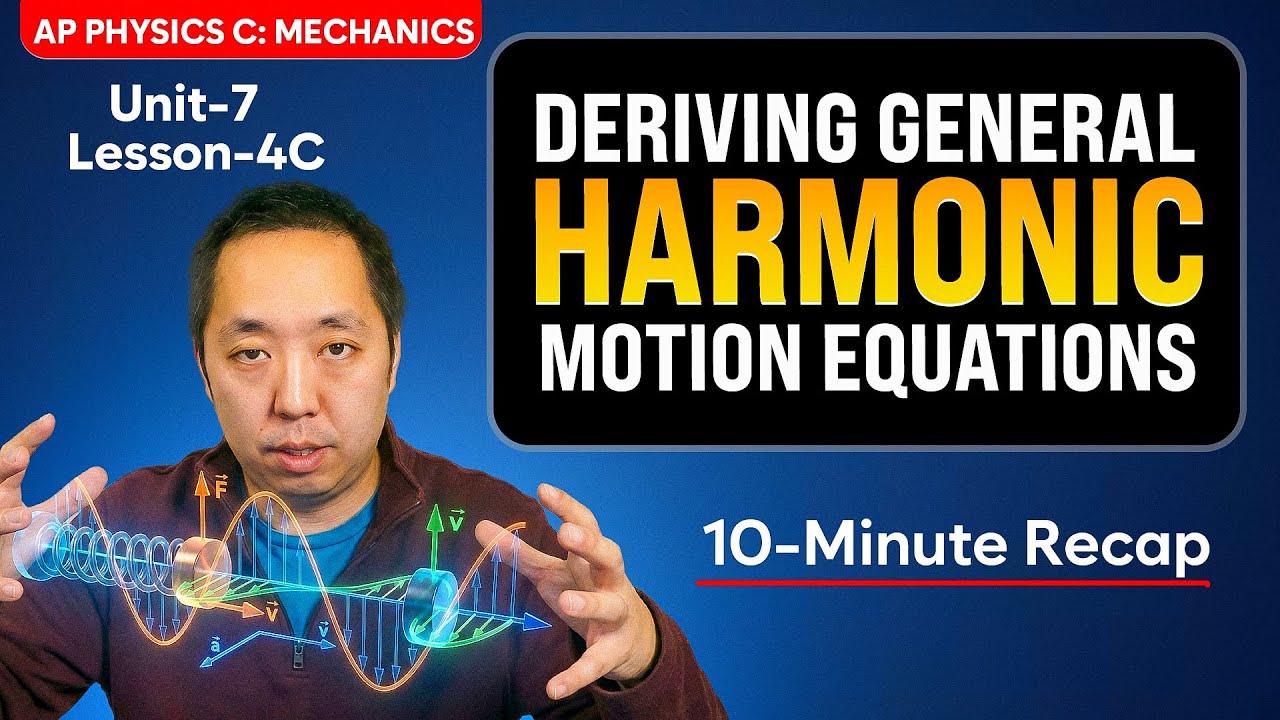 Deriving General Harmonic Motion Equations | AP Physics C: Mechanics - Unit 7 - Lesson 4C