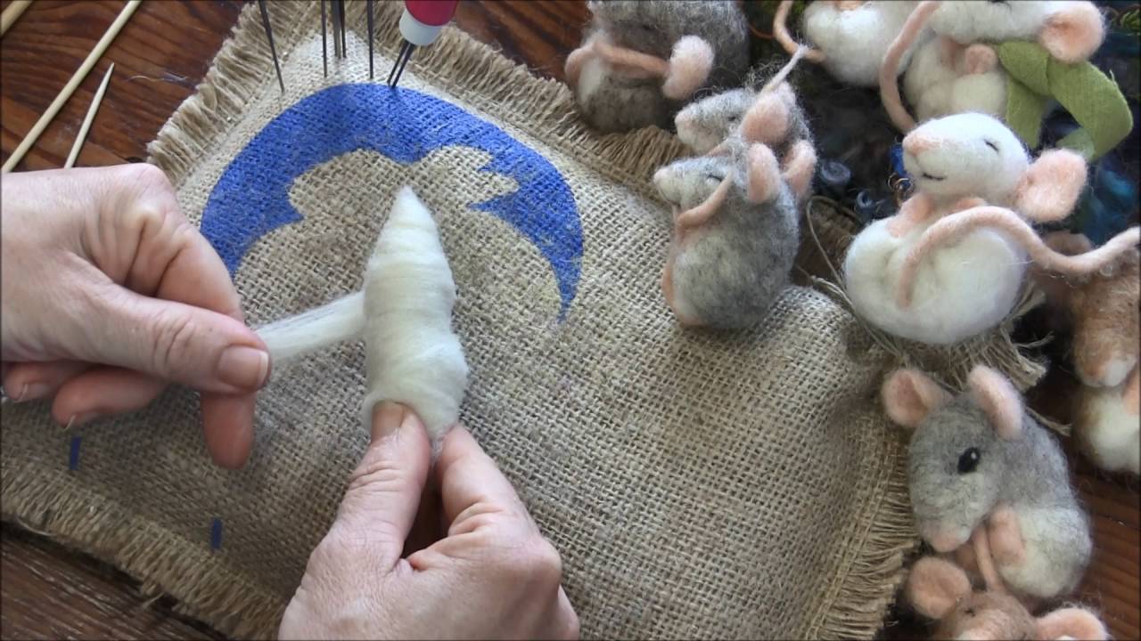 Needle Felted Sleepy Mice