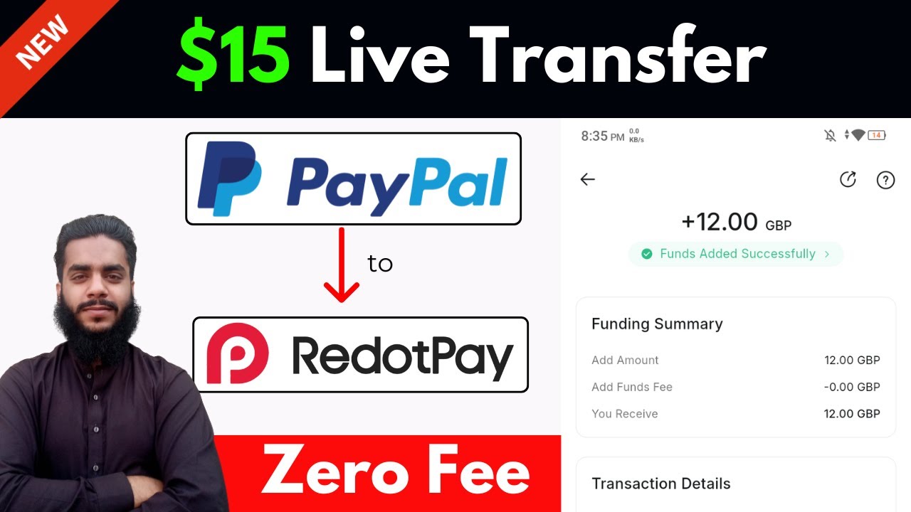 🔴 Live Withdraw: How to withdraw money from PayPal to Redotpay - No Fee 🤩✅