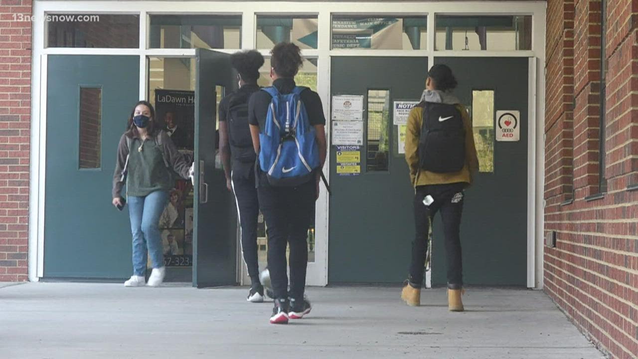 Woodside High School students get a warm welcome for the first day of school