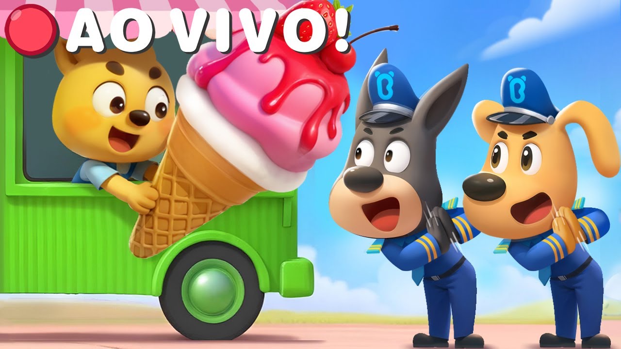 🔴 AO VIVO 🔴 Detetive Labrador 👮‍♂  O Carrinho de Sorvete 🍨 Desenhos Animados 🎬 Desenhos Infantis
