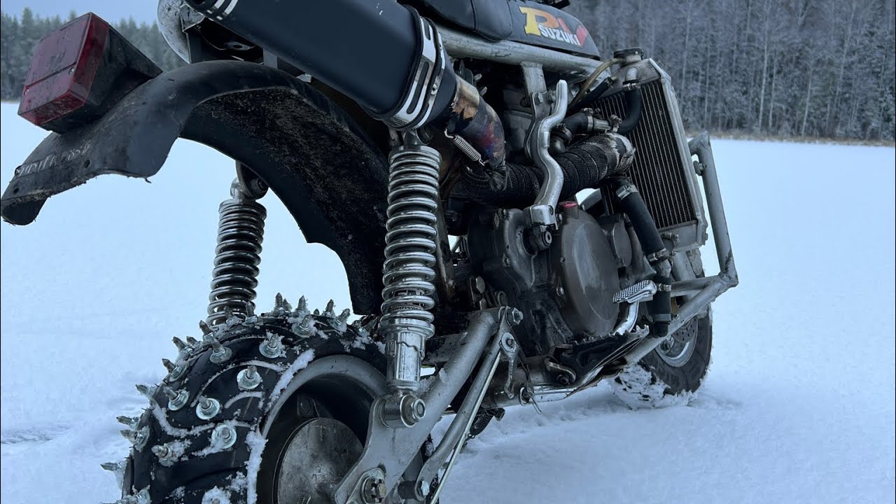 450cc Suzuki PV - DIY Spike Tyres