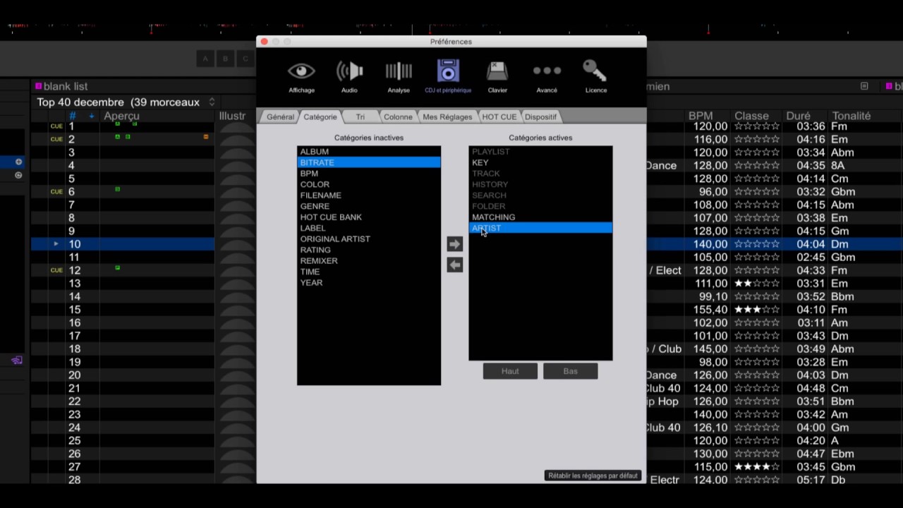 video 48 : Réglage et parametrage en mode EXPORT