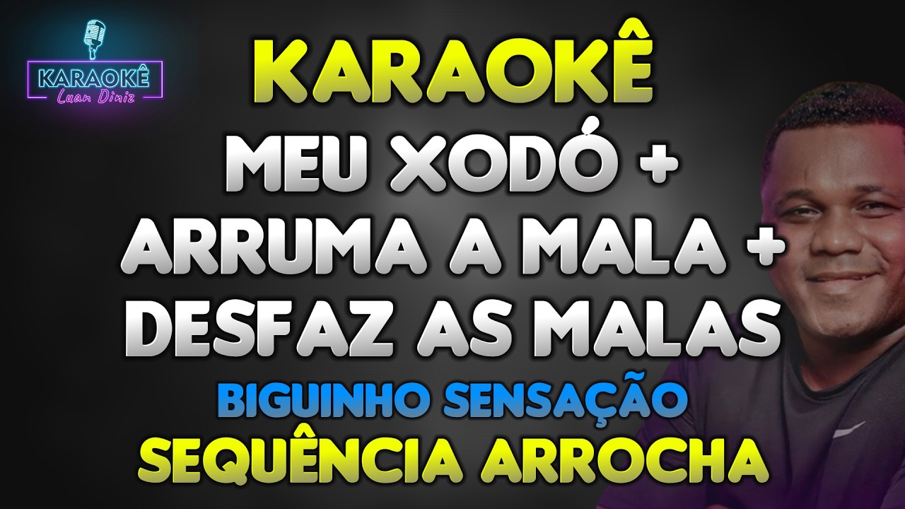 KARAOKÊ - Sequência Arrocha - Biguinho Sensação - Meu Xodó - Arruma a Mala - Desfaz as Malas