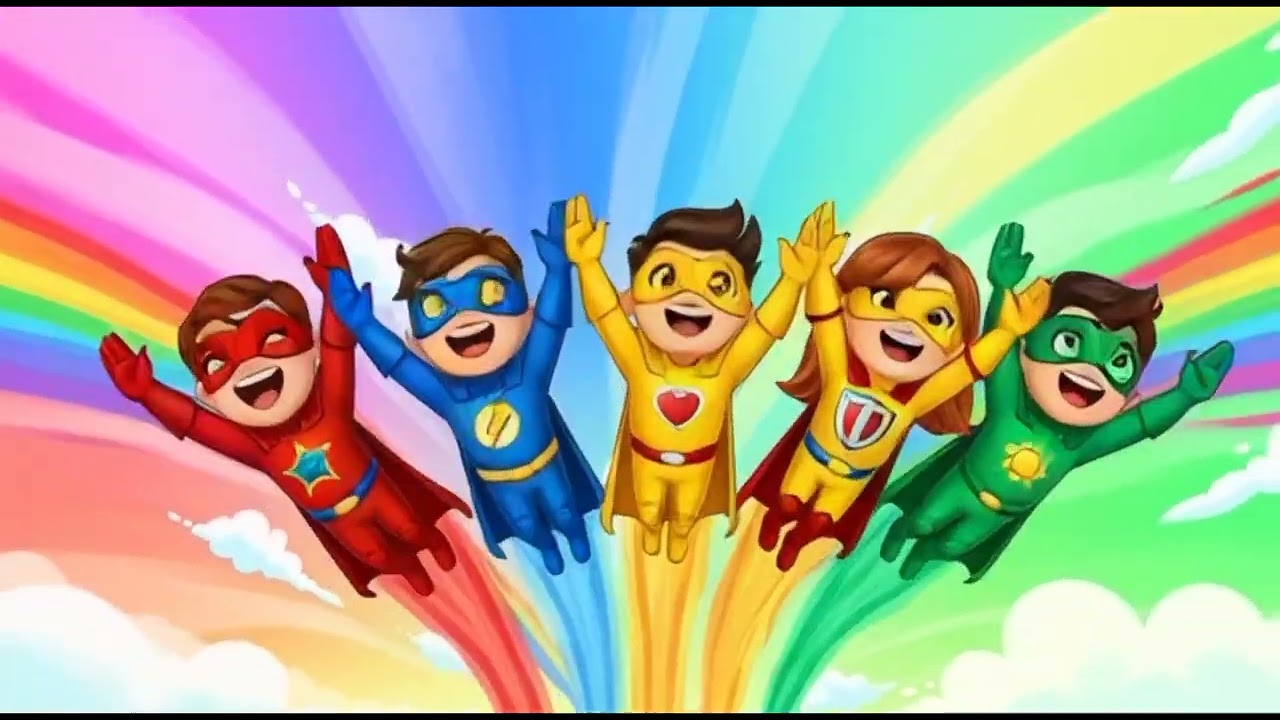 Superhero Power Animation for Kids | Fun Hero Dance & Action Video