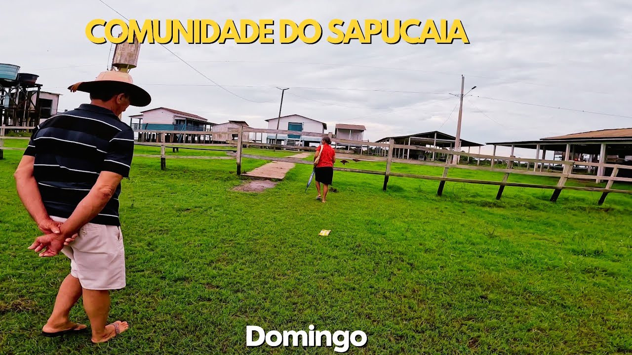 DOMINGO na Comunidade Ribeirinha do SAPUCAIA CONCEIÇÃO / Dia de ir a missa e comer um frango caipira