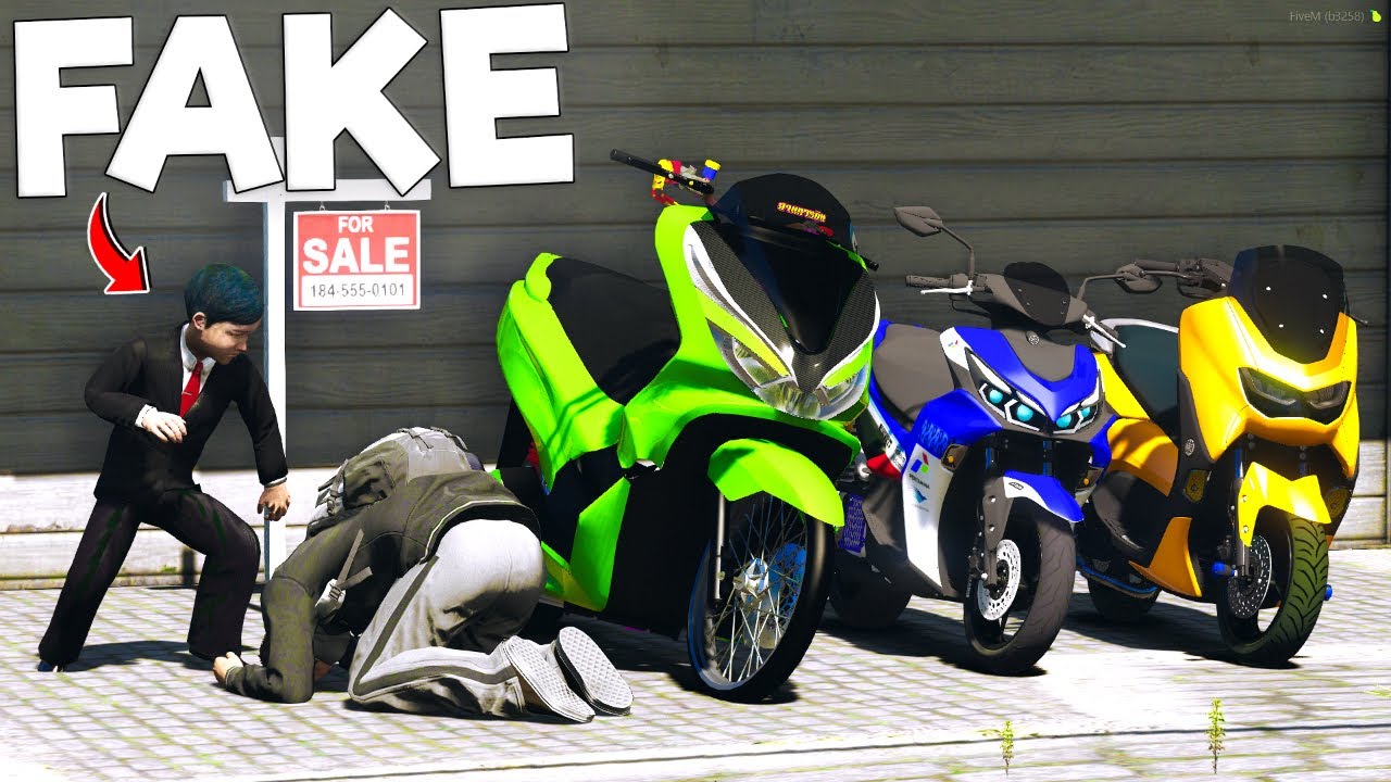 Stealing a Street bike as a Fake Baby in GTA 5