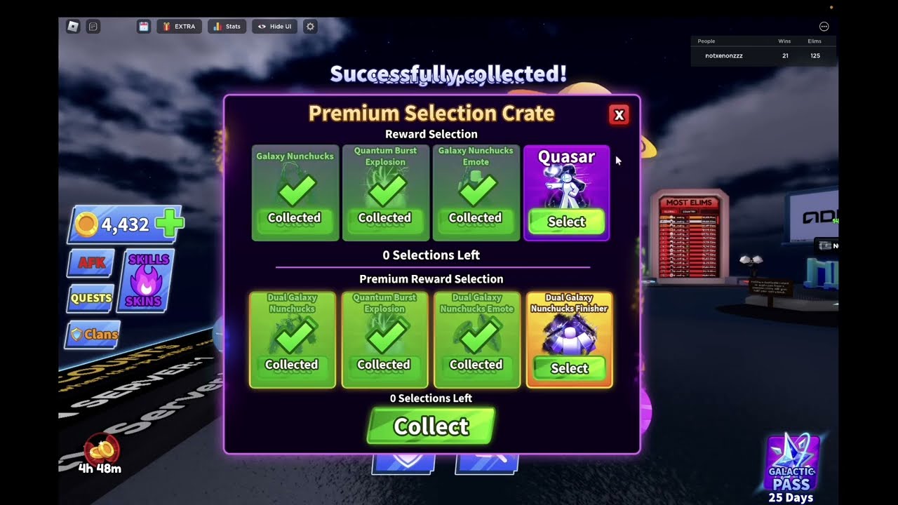 Buying the Galactic Pass in Blade Ball