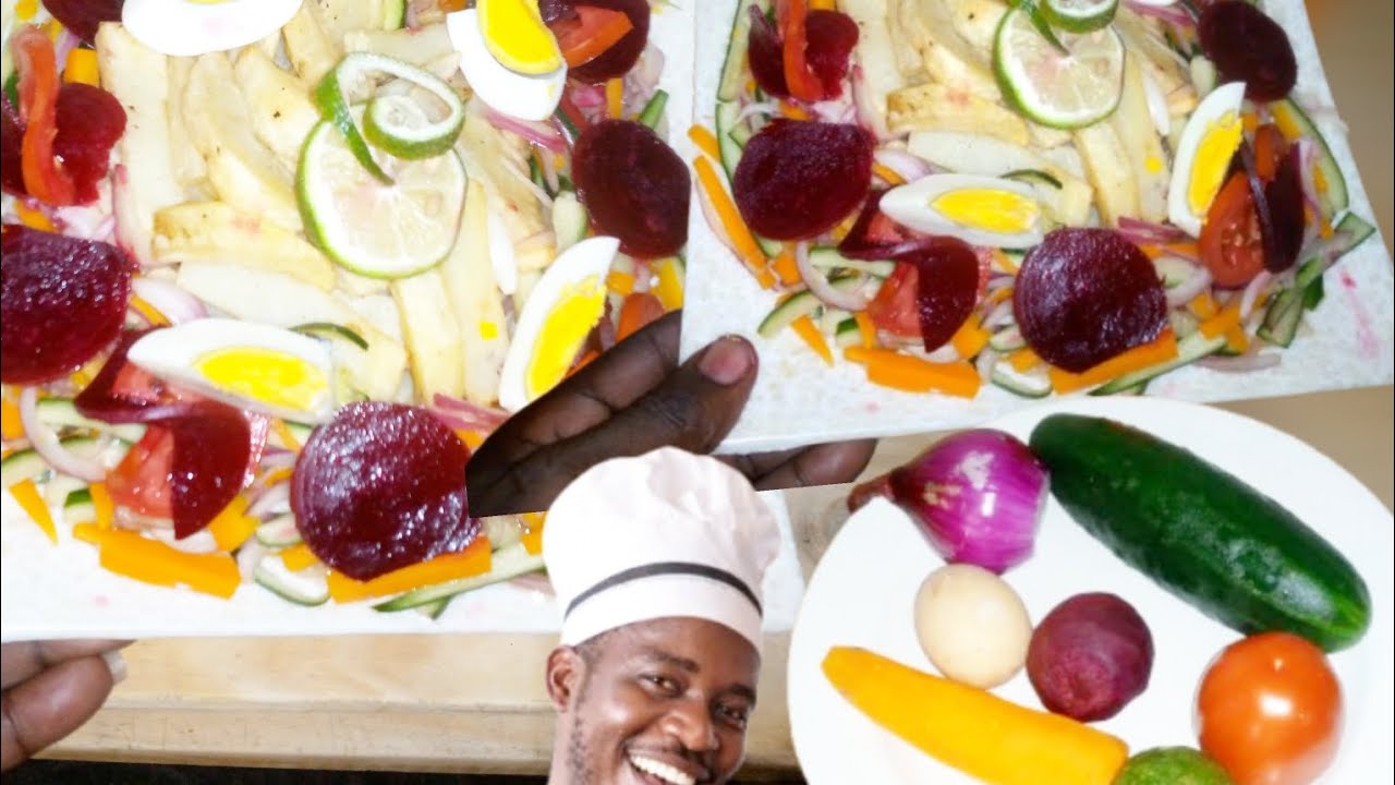 SHEF MUGISHA ADUTEGURIYE SALAD  YAMATEKA🥑😃