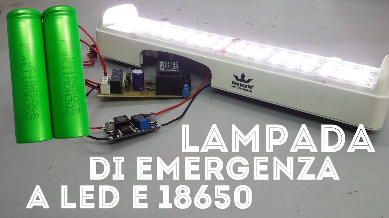 Lampada a LED di Emergenza Ricaricabile con Batterie Litio 18650 di PC Portatile - Fai Da Te