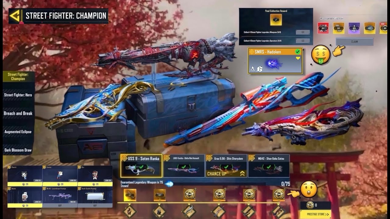Buying STREET FIGHTER: CHAMPION + Legendary SMRS - Hadoken & 2 Prestige Emoji | Call Of Duty: Mobile