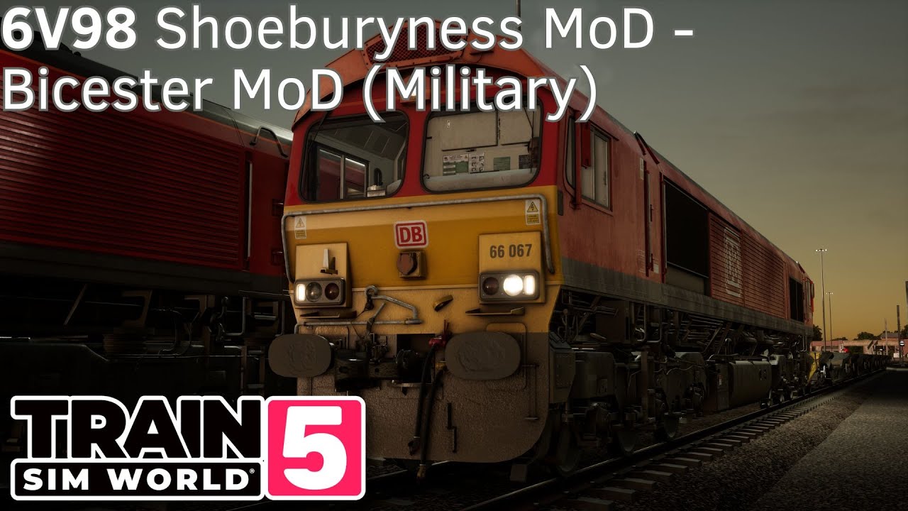 6V98 Shoeburyness MoD - Bicester MoD (Military) - Great Western Express - Class 66 - #TrainSimWorld5