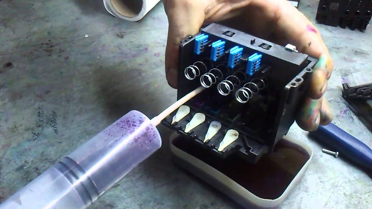 HP 8100/8600  Limpeza da cabeça para troca de tinta