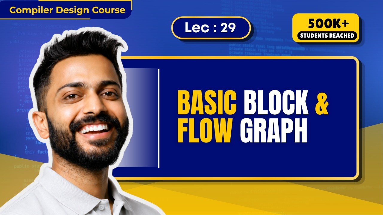 Lec-29: What is Basic Block & Flow Graph in Compiler | Partition Algorithm in Basic Block