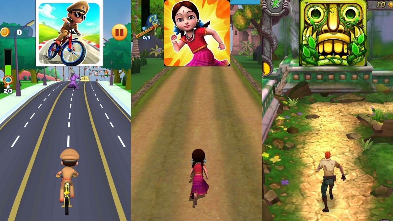 Little Singham Cycle Race 🆚 Little Radha 🆚 Temple Run 2 New Update