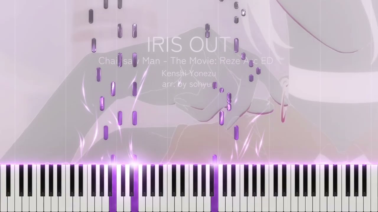 Kensi Yoneze - IRIS OUT easy ver. #piano #music #chainsawman #chainsawmanpiano #irisout