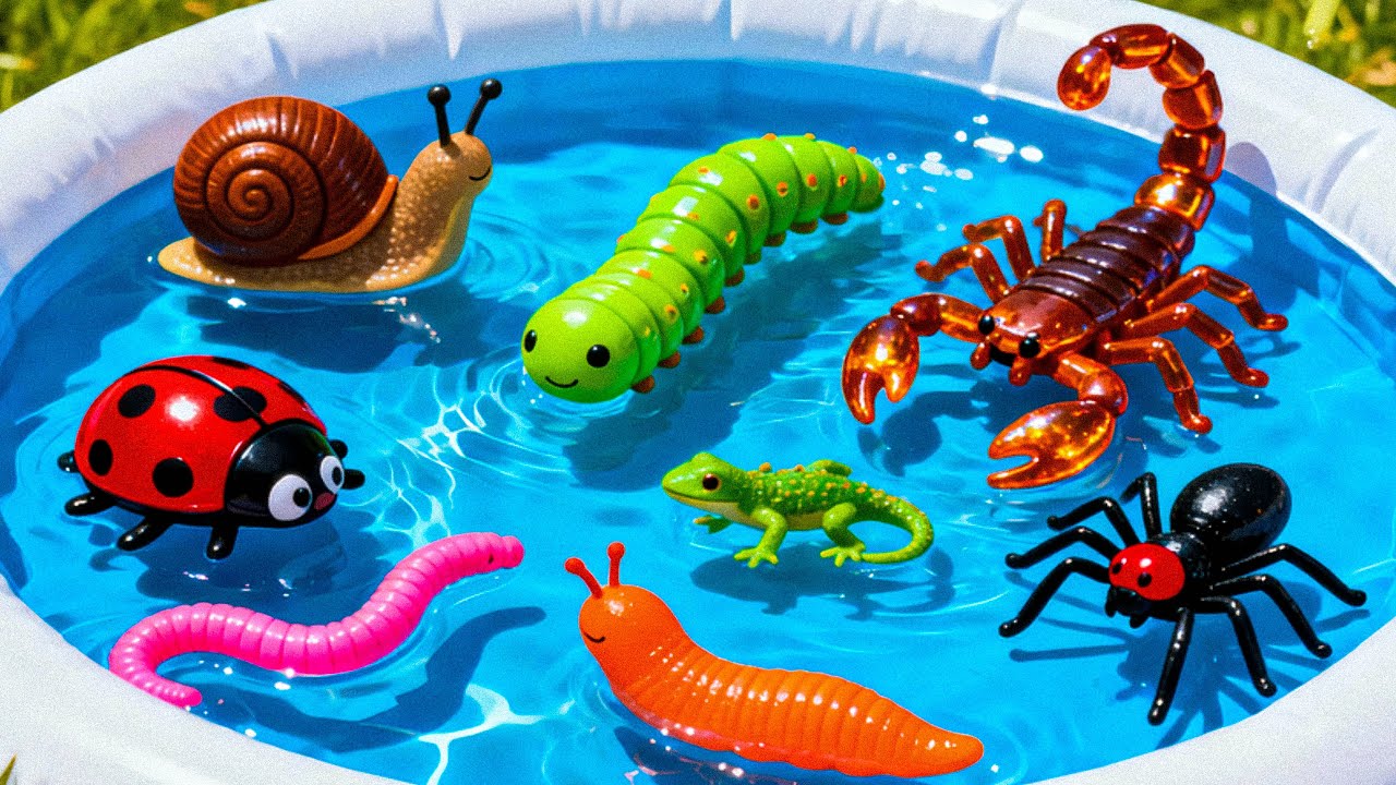 Названия ползающих животных для детей🐍🐛 Видео для изучения английской лексики для малышей и дошко...
