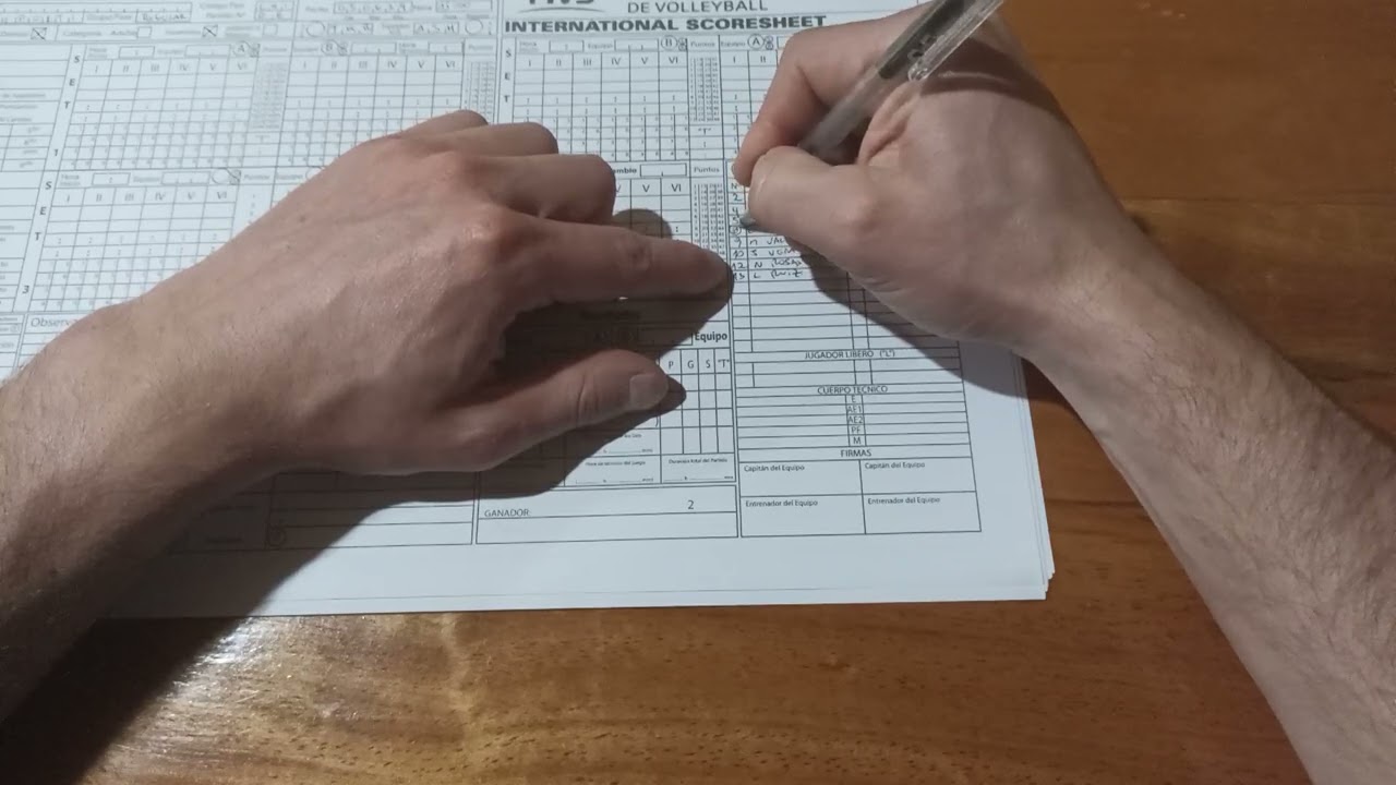 Tutorial hoja de anotador Voleibol (Planilla)