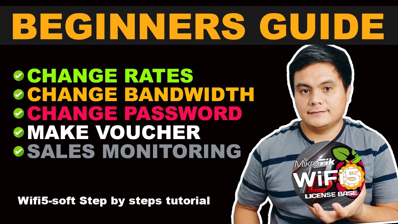 WiFi5-SOFT: CHANGE RATES / BANDWIDTH / PASSWORD /MAKE VOUCHER/SALES MONITORING | HAY LE COMWORKS V.2