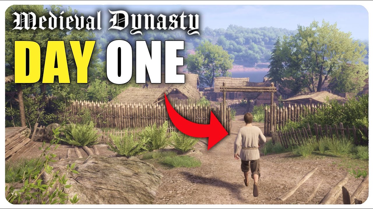 Day 1: Surviving ONE YEAR in Medieval Dynasty | New Valley Playthrough | No Buying Challenge