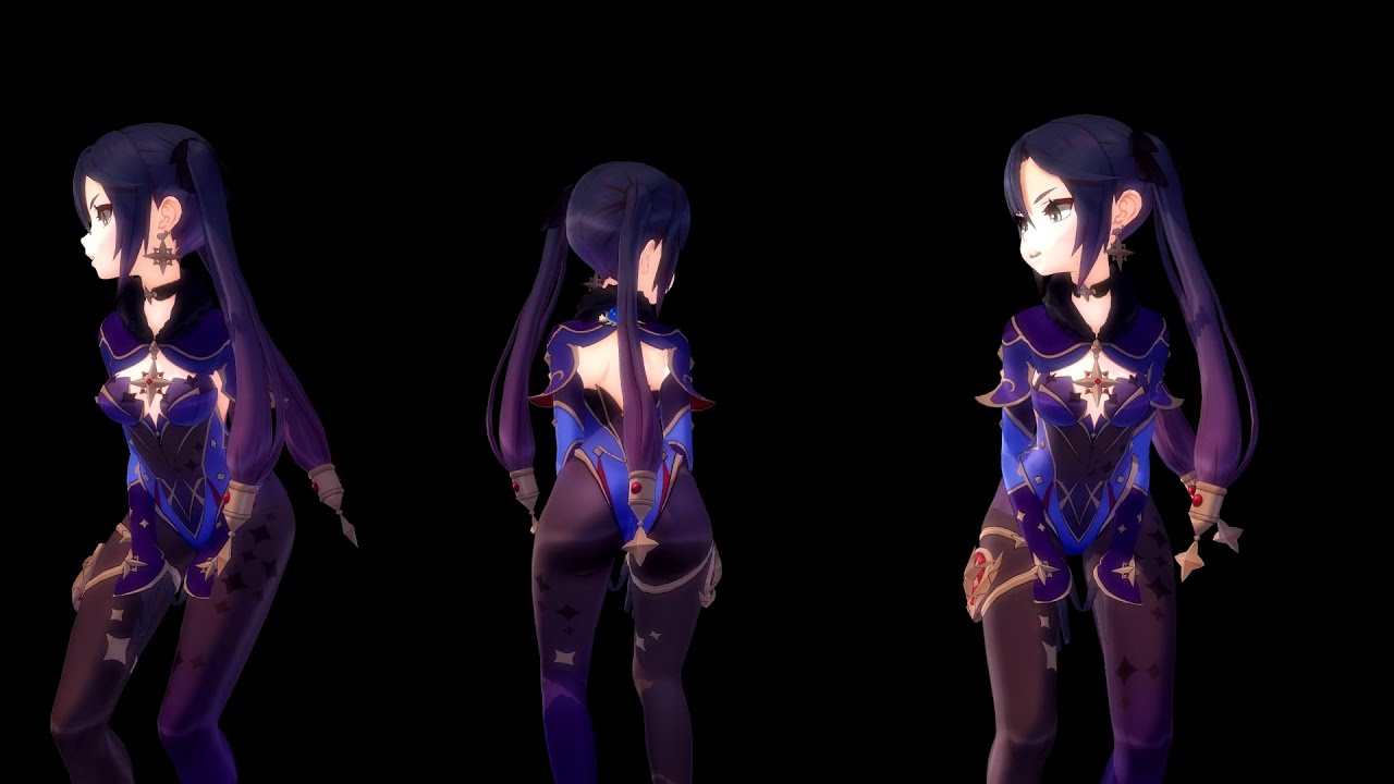 (MMD) Ghostly Dance Mona - Genshin Impact