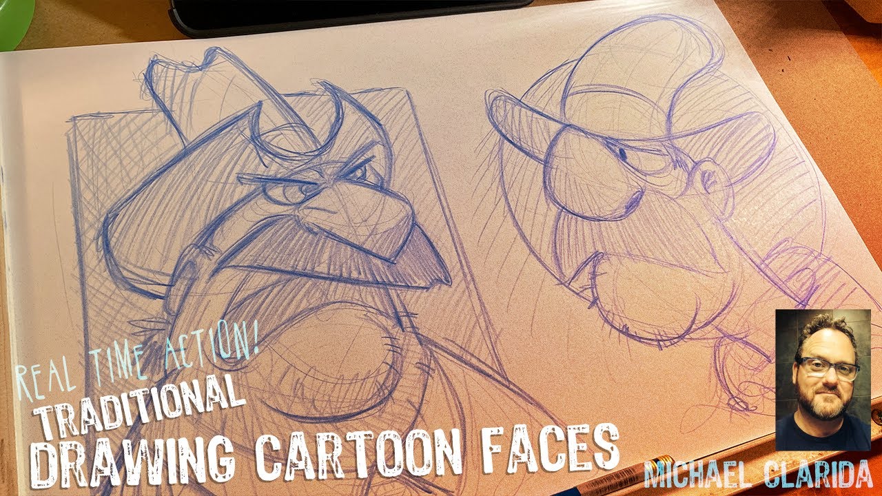 Drawing cartoon character faces