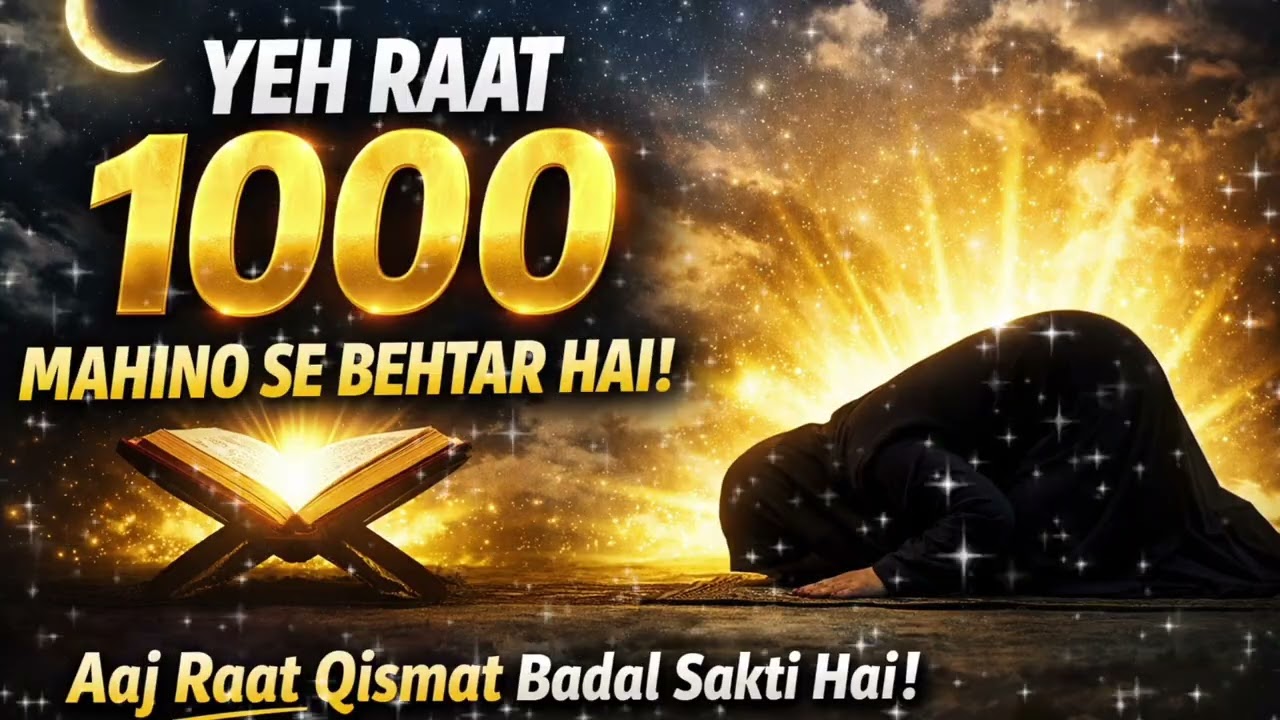 Lailatul Qadr 2026 | Yeh Raat 1000 Mahino Se Behtar Hai | Tanazzalul Malaikatu Ka Matlab.?