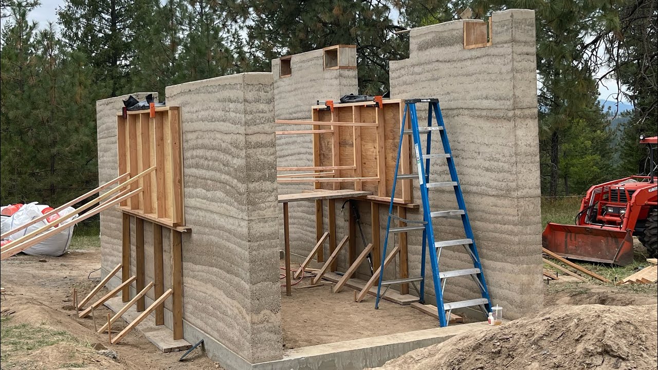 Five Weeks of Daily Footage: Rammed Earth Construction with Three Guys