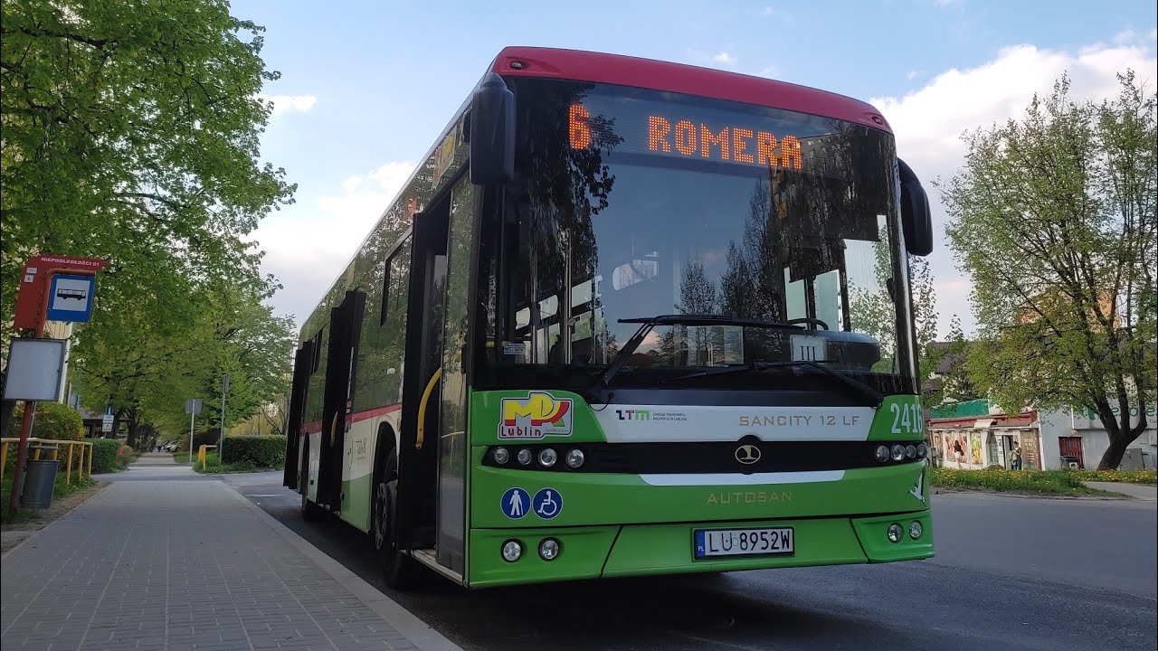 [Cała trasa: Linia 6 ROMERA] Autosan Sancity M12LF MPK Lublin 